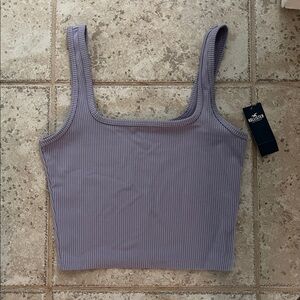 Hollister Women's Light Purple Ribbed Seamless Tank